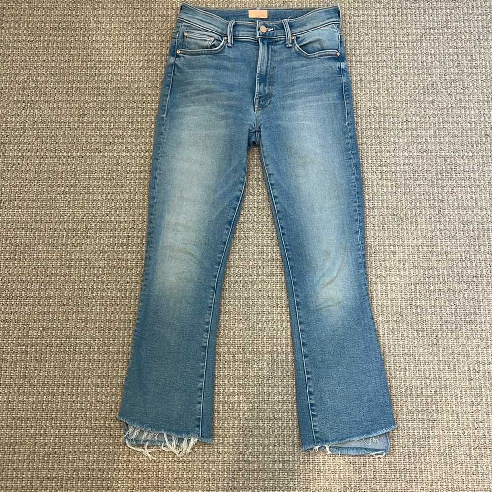 Mother The Insider Crop Step Fray Jeans